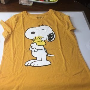 Peanuts short sleeve tee snoopy & woodstock size M